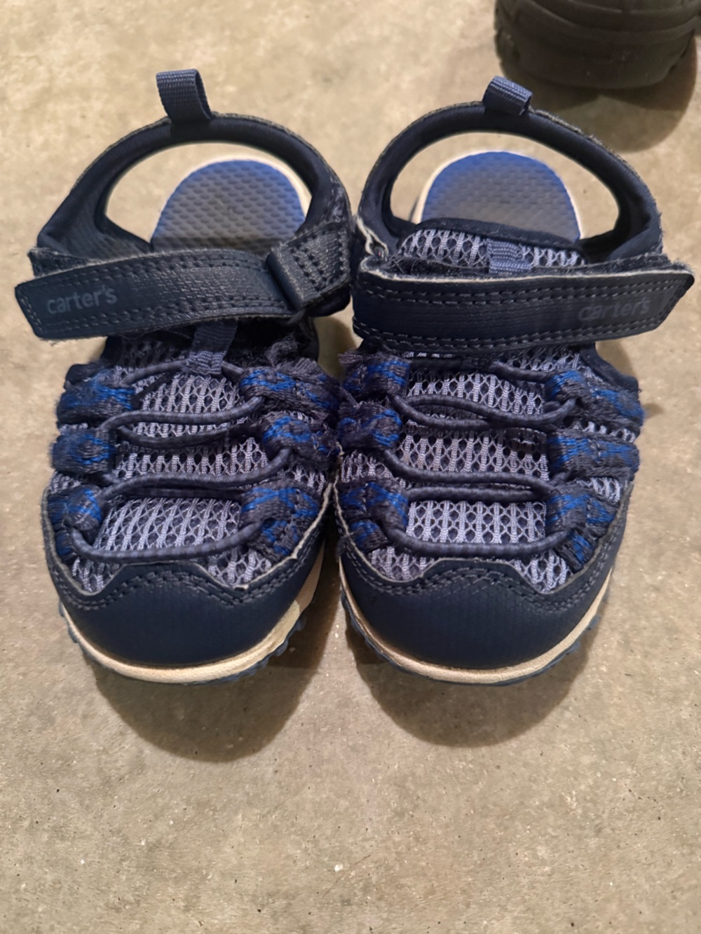 Carter's Navy and Blue toddler closed-toed sandals. Only worn 5x.